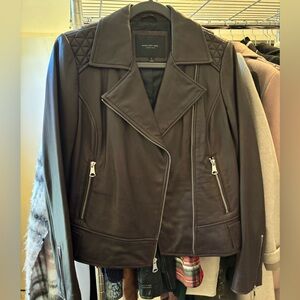 Marc New York maroon leather jacket